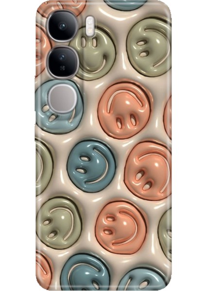 Vivo V40 Lite Kılıf Desenli Cover Silikon Smiling