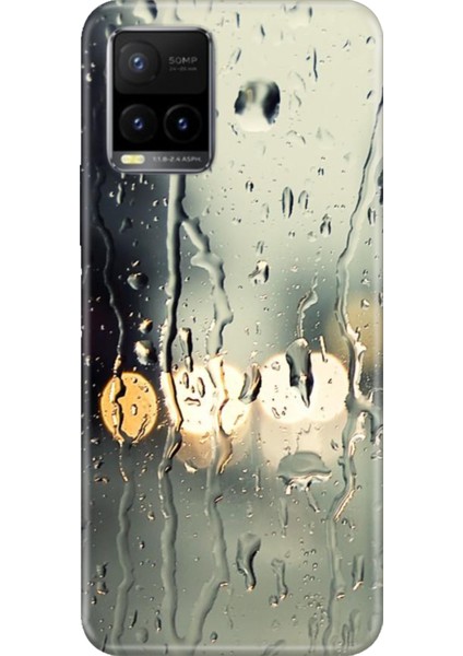 Vivo Y33S Uyumlu Kılıf Desenli Baskılı Silikon Yağmurlu Bir Akşam