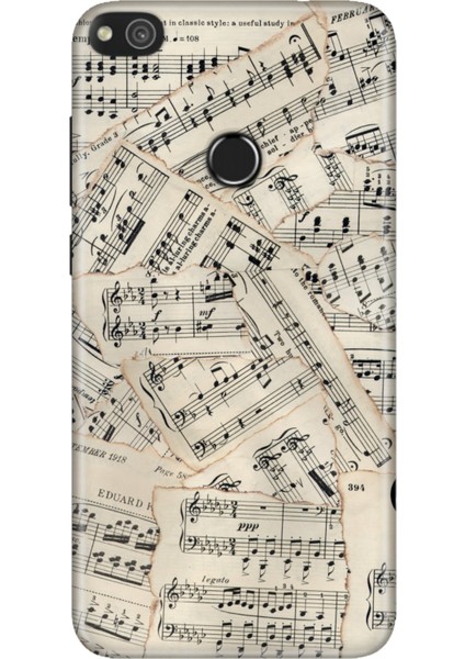 Huawei P9 Lite 2017 Uyumlu Kılıf Desenli Baskılı Silikon Beste Nota