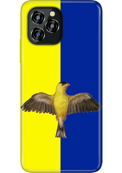 Oukitel C21 Pro Kılıf Silikon Desenli Resimli Uv Kapak Sarı Kanaryam
