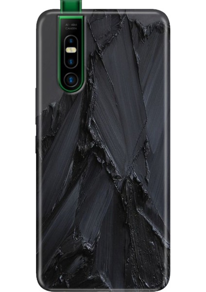 Infinix S5 Pro Kılıf Telefon Kılıfı S5-Pro Baskılı Siyah Beton