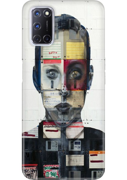 Oppo A52 A72 A92 Uyumlu Kılıf Silikon Desenli Resimli Kapak Art Collage
