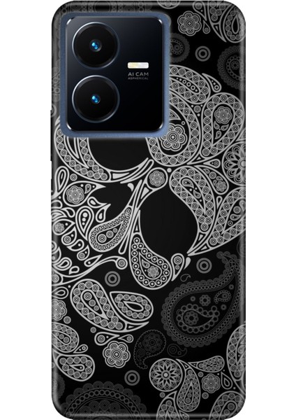 Vivo Y22S - Y35 Uyumlu Kılıf Silikon Desenli Resimli Kapak Skuller