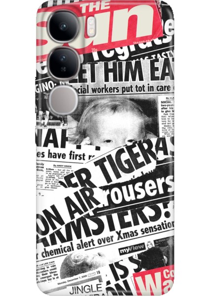 Vivo V40 Lite Kılıf V40 Lite Desenli Tpu Silikon Baskılı Gazete News