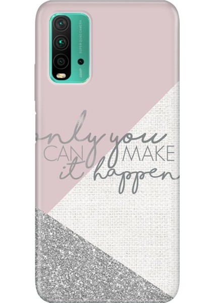 Xiaomi Redmi 9t Kılıf Baskılı Kamera Korumalı Silikon Kilif - Happen