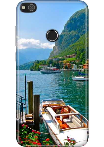 Huawei P9 Lite 2017 Uyumlu Kılıf Desenli Baskılı Silikon Como