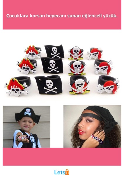 Kuru Kafa Şekilli Eğlenceli Çocuk Uyumlu Plastik Korsan Yüzüğü fiyatları