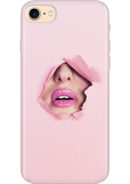 iPhone 7 8 Se 2020 2022 Uyumlu Kılıf Desenli Baskılı Silikon Saklı Aşk