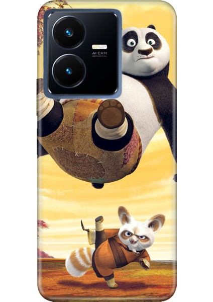 Vivo Y22S - Y35 Uyumlu Kılıf Silikon Desenli Resimli Kapak Kungfu Panda