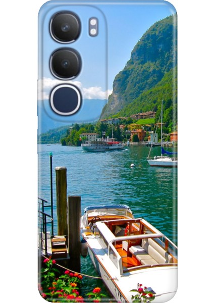 Vivo Y19S Kılıf Vivo Y19S Dekoratif Silikon Baskılı A58 Kapak Como