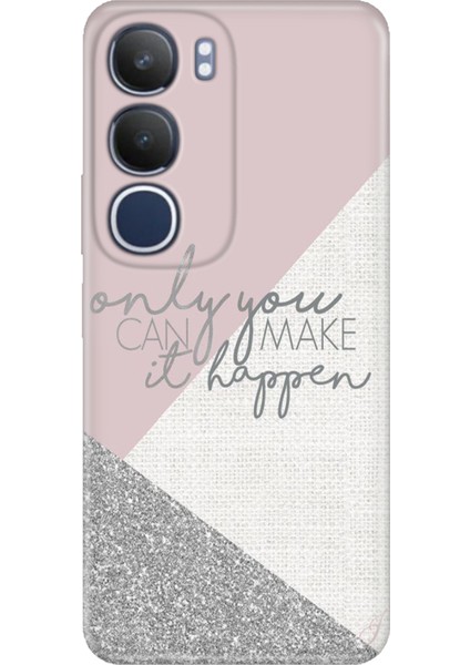 Vivo Y19S Kılıf Vivo Y19S Renkli Silikon Baskılı Tpu Happen