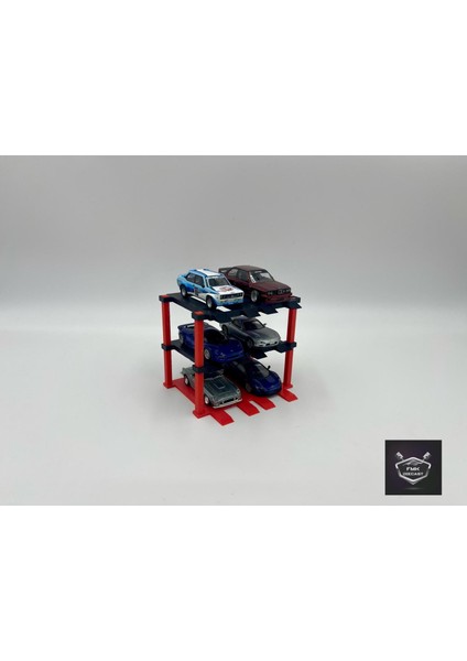Hot Wheels Arabalar Için 3 Katlı Araba Lift (1:64 Ölçek)