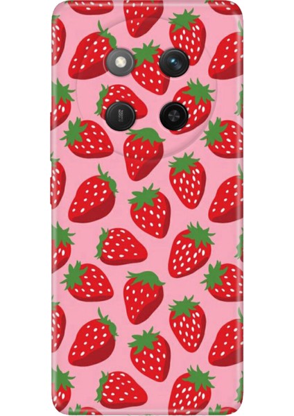 Honor X60 Pro - X9C 5g Kılıf Renkli Silikon Baskılı Tpu Tatlı Çilek