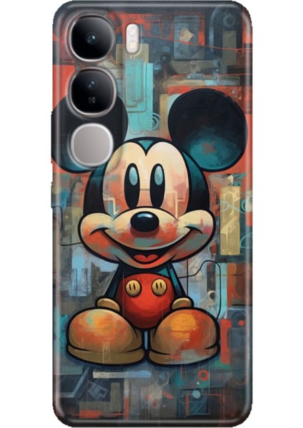 Vivo V40 Lite Kılıf Desenli Cover Silikon Mickey Smile