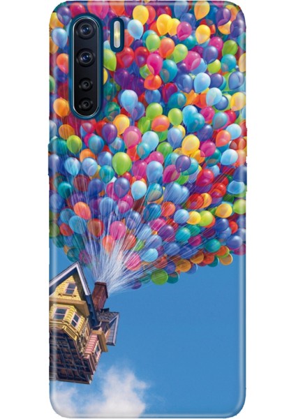 Oppo A91 Uyumlu Kılıf Silikon Desenli Resimli Kapak Balonlu Ev