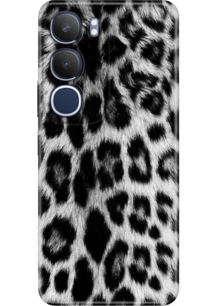 Vivo Y19S Kılıf Art Desenli Tpu Vintage Silikon Siyah Kürk