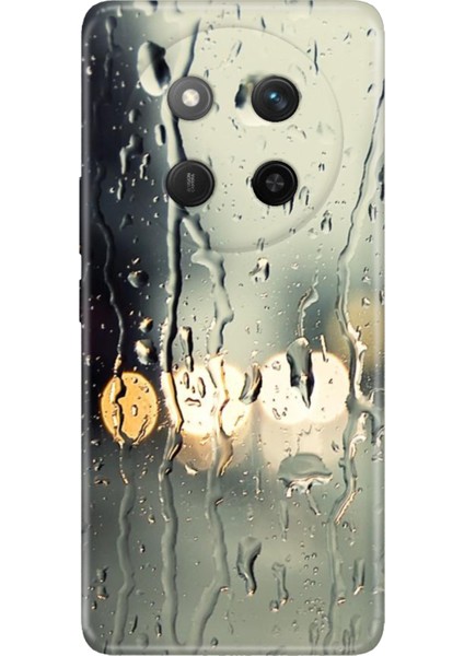 Honor X60 Pro - X9C 5g Kılıf Dekoratif Silikon Baskılı Kapak Yağmurlu Bir Akşam