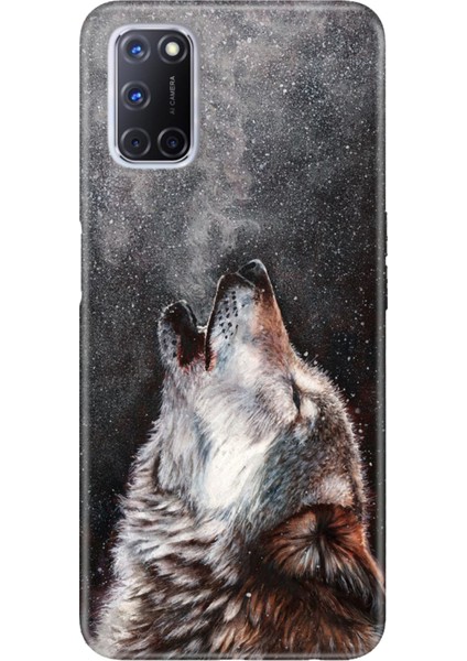 Oppo A52 A72 A92 Uyumlu Kılıf Silikon Desenli Resimli Kapak Vahşi Kurt