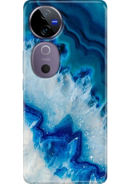 Vivo V40 5g Kılıf Vivo V40 Desenli Silikon Koyu Ametist