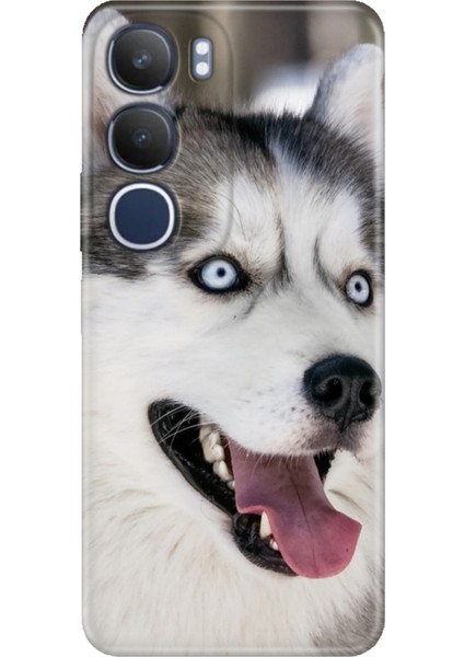 Vivo Y19S Kılıf Vivo Y19S Dekoratif Silikon Baskılı A58 Kapak My Hasky