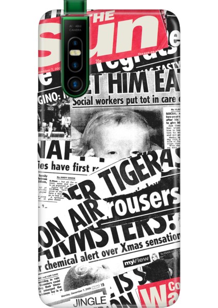 Infinix S5 Pro Kılıf Telefon Kılıfı S5-Pro Baskılı Gazete News