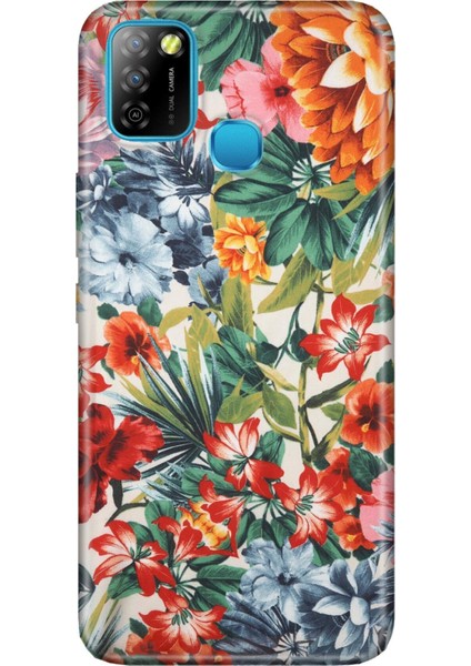 Infinix Smart 5 Kılıf Silikon Tioserisi Desenli Resimli - Sanatsal Çiçek