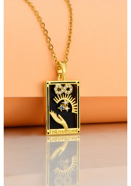 The Magician Tarot Kolye – Paslanmaz Çelik Altın Renk Kadın Kolye fiyatları