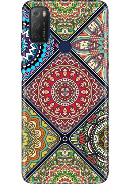 Tcl 20E Uyumlu Kılıf Silikon Desenli Resimli Kapak Mvp Mandala