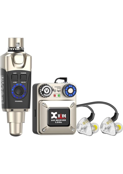 XV-U45T9 Kablosuz In-Ear Monitör Sistemi + Monitör Kulaklık Içerikli Set
