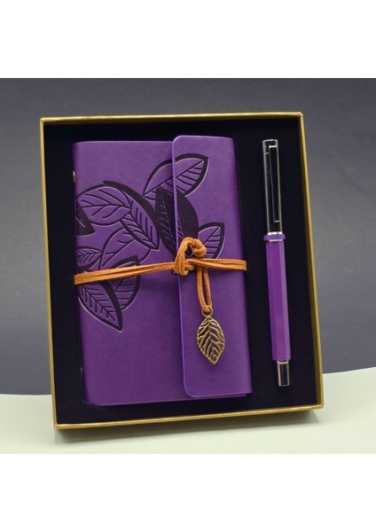 Büro Ev Ofis Hediyesi Için Renkli Deri Defter Metal Roller Kalem Seti fiyatları