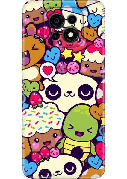 Casper Via M30 Kılıf Silikon Desenli VIAM30 Kapak Şirin Yaratık