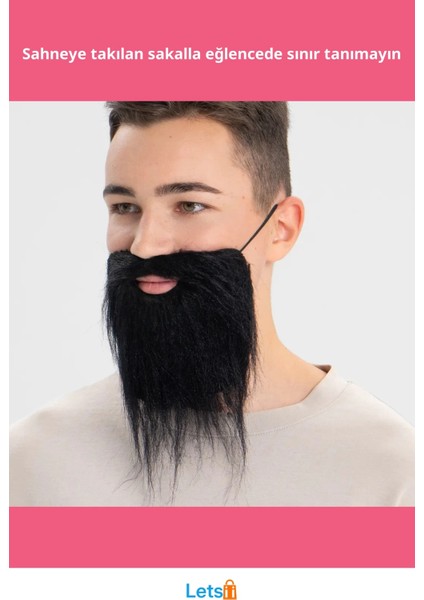 Yumuşak Sentetik Siyah Renk Takma Sakal Bıyık Takımı fiyatları