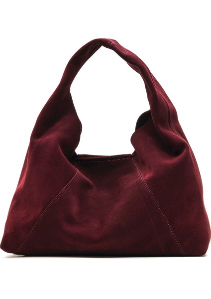 Poche Bordo Süet Kadın Çanta