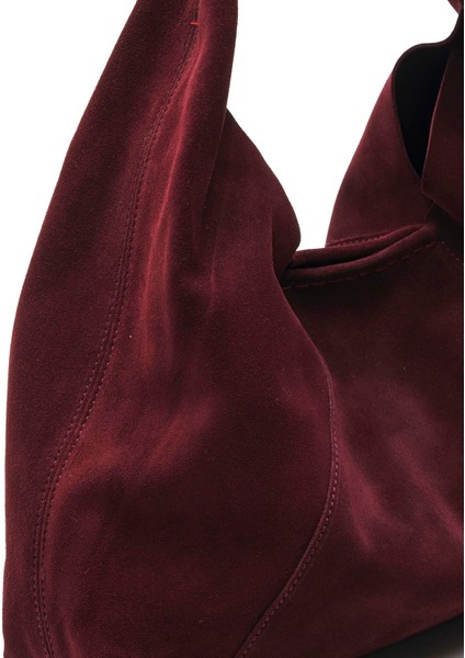 Poche Bordo Süet Kadın Çanta modelleri