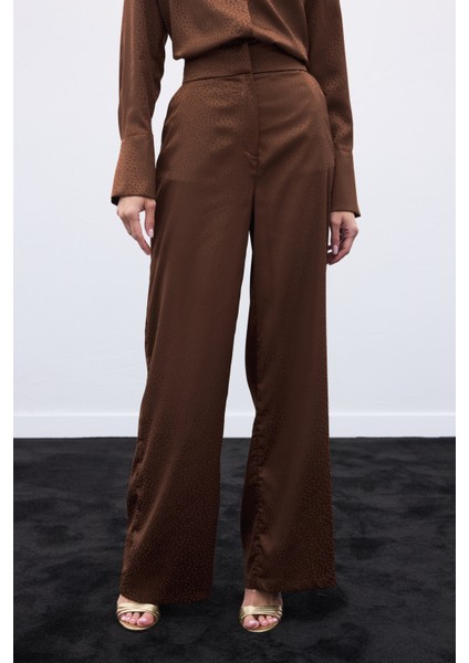 Jakarlı Pantolon - Kahve modelleri