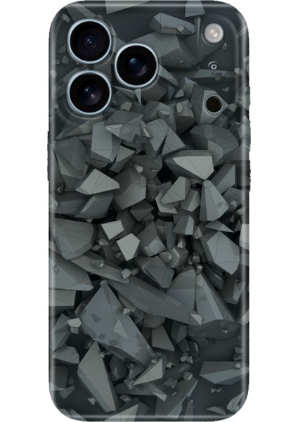 iPhone 17 Pro Max 6.91 Inch Kılıf Renkli Silikon Baskılı Tpu Broken