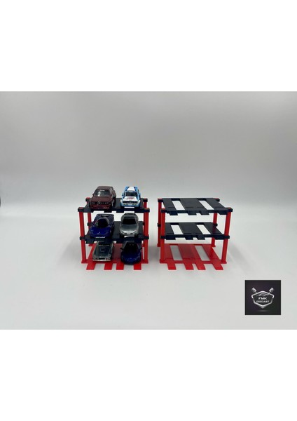 Hot Wheels Arabalar Için 3 Katlı Araba Lift 2 Adet (1:64 Ölçek) fiyatları