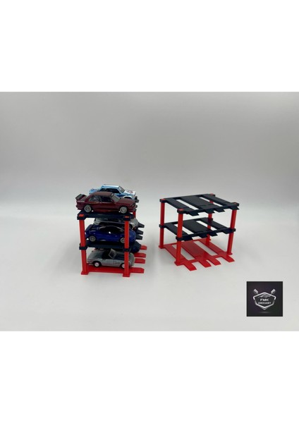 Hot Wheels Arabalar Için 3 Katlı Araba Lift 2 Adet (1:64 Ölçek) modelleri
