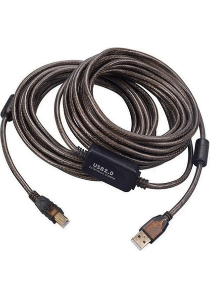 Powermaster PM-29486 Şeffaf Chipset 10 Metre USB 2.0 Yazıcı Kablosu