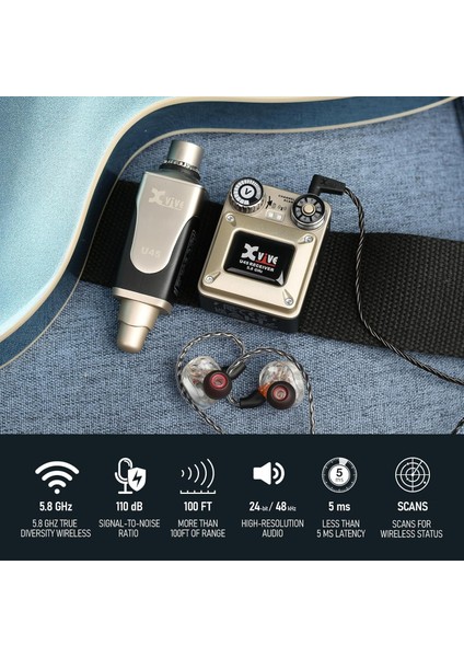 XV-U45R4 4 Alıcı + 1 Vericili Kablosuz In-Ear Monitör Sistemi fiyatları