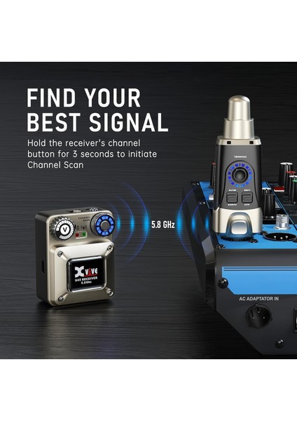 XV-U45R4 4 Alıcı + 1 Vericili Kablosuz In-Ear Monitör Sistemi indirimleri