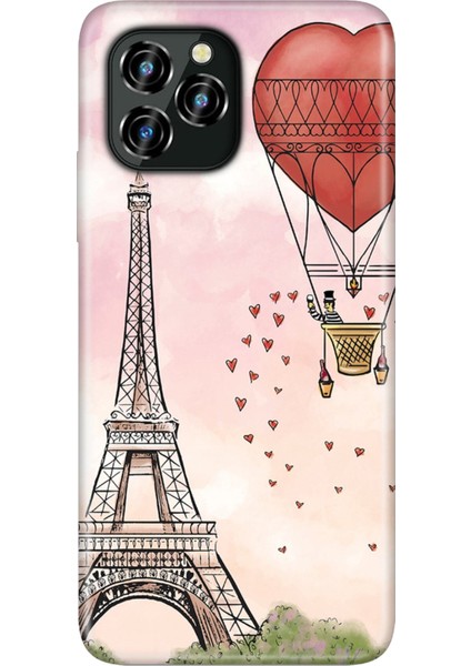 Oukitel C21 Pro Kılıf Silikon Desenli Resimli Uv Kapak Eiffel