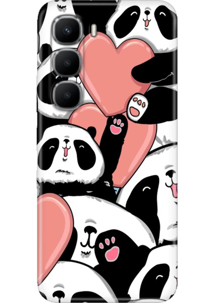 Infinix Hot 60 X6726 Uyumlu Kılıf Renkli Silikon Baskılı Tpu Sevimli Panda