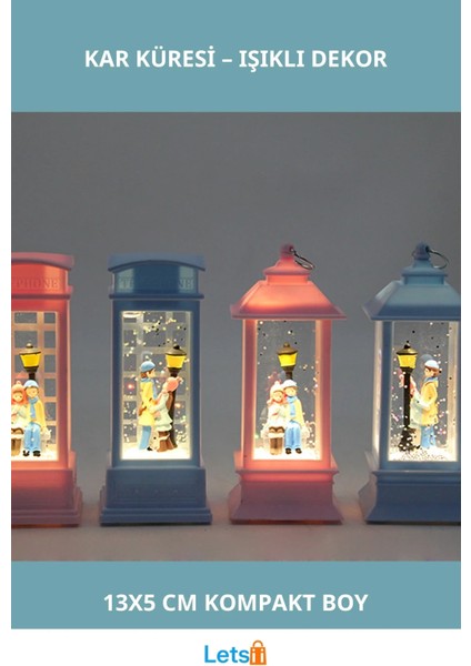 Işıklı Kar Küresi Kış Masalı Dekoratif Hediye