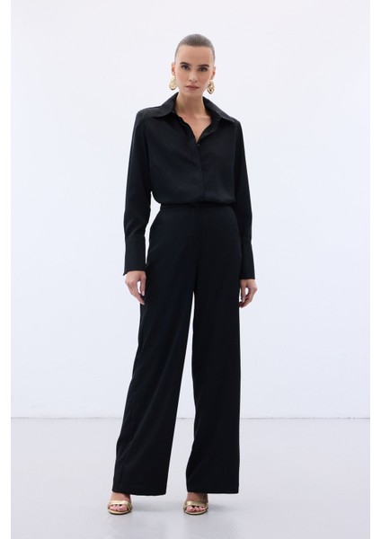 Jakarlı Pantolon - Siyah fırsatları