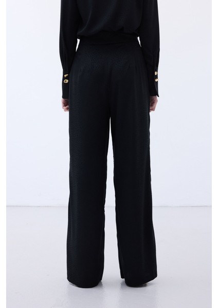 Jakarlı Pantolon - Siyah