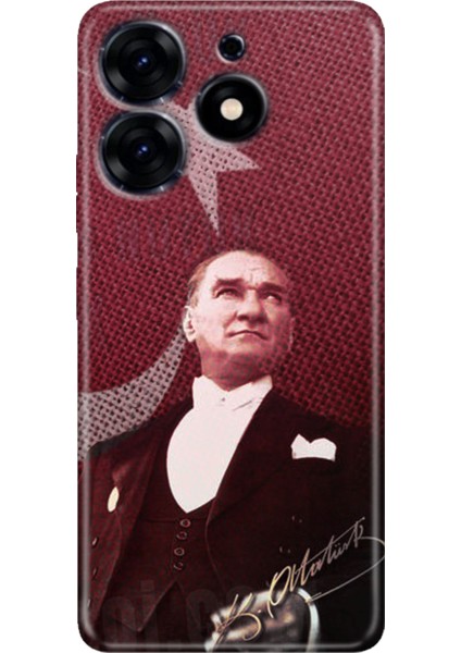 Tecno Spark 20 Pro 5g Uyumlu Kılıf Resimli Baskılı Nano Silikon M.k Atatürk