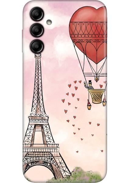 Samsung Galaxy A54 Kılıf Silikon Desenli Resimli Uv Kapak Eiffel