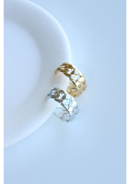 Gumet Tasarım Kadın Sıkıştırmalı Earcuff Kıkırdak Küpe Gümüş fırsatları