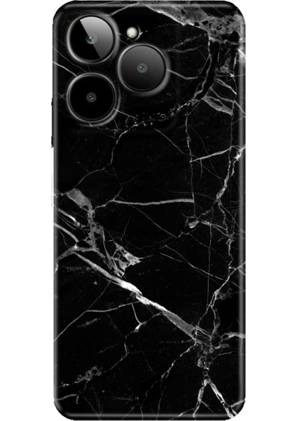 General Mobile Era 30 Kılıf Telefon Kılıfı ERA30 Baskılı Mermer Siyah